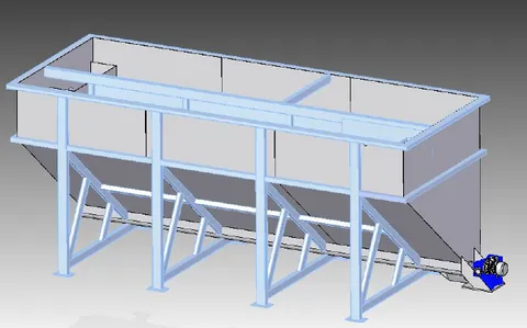 Modelo 3D de la planta de pretratamiento compacta PPTC