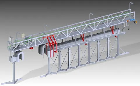 Sistema de extracción de lodos del puente sedimentador