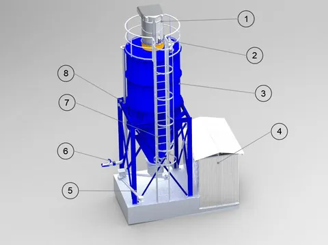 Modelo 3D del sistema de encalado