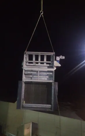 Izaje de la reja automática de 2.000 mm de ancho para la PTAS Emisario Coquimbo