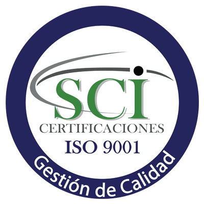 Sello de certificación ISO 9001 de SCI Certificaciones